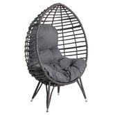 Naturally Provinicial Charcoal Bourne Standing Outdoor Basket Chair