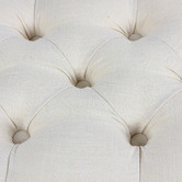 Naturally Provinicial Johanna Button Tufted Rubberwood Ottoman Bench