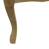 Naturally Provinicial Johanna Button Tufted Rubberwood Ottoman Bench