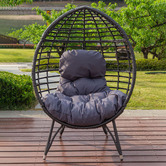 Naturally Provinicial Charcoal Bourne Standing Outdoor Basket Chair