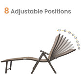 Naturally Provinicial Casella Aluminium &amp; Textilene Adjustable Curved Sun Lounges