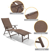 Naturally Provinicial Casella Aluminium &amp; Textilene Adjustable Curved Sun Lounges