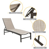 Naturally Provinicial Casella Aluminium &amp; Textilene Adjustable Sun Lounges