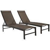 Naturally Provinicial Casella Aluminium &amp; Textilene Adjustable Sun Lounges