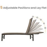 Naturally Provinicial Casella Aluminium &amp; Textilene Adjustable Sun Lounges