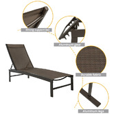 Naturally Provinicial Casella Aluminium &amp; Textilene Adjustable Sun Lounges