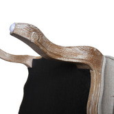 Naturally Provinicial Grey Valeriana Linen Ottoman