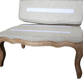 Naturally Provinicial Grey Valeriana Linen Ottoman