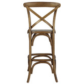Naturally Provinicial 67cm Donald Oak Cross Back Barstool