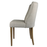 Naturally Provinicial Coila Solid Oak &amp; Linen Dining Chair