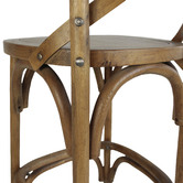Naturally Provinicial 67cm Donald Oak Cross Back Barstool