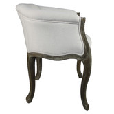 Naturally Provinicial Violetta Buttoned Linen Tub Chair