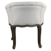 Naturally Provinicial Violetta Buttoned Linen Tub Chair
