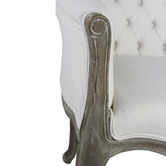 Naturally Provinicial Violetta Buttoned Linen Tub Chair