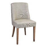 Naturally Provinicial Coila Solid Oak &amp; Linen Dining Chair