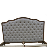 Naturally Provinicial Beige Leia Linen Bed Frame