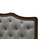 Naturally Provinicial Beige Leia Linen Bed Frame