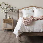 Naturally Provinicial Beige Leia Linen Bed Frame