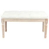Naturally Provinicial Zelus Linen Ottoman Bench