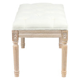 Naturally Provinicial Zelus Linen Ottoman Bench
