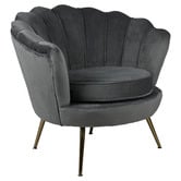 Naturally Provinicial Pelias Velvet Armchair