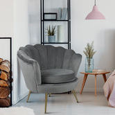 Naturally Provinicial Pelias Velvet Armchair