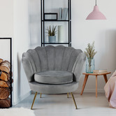 Naturally Provinicial Pelias Velvet Armchair