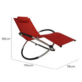 Naturally Provinicial Avalon Aluminium &amp; Mesh Folding Rocking Lounger