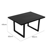 Naturally Provinicial Black Randgris Outdoor Aluminium Coffee Table