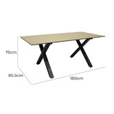 Naturally Provinicial 180cm Natural Stockton Outdoor Dining Table
