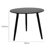 Naturally Provinicial Black Micel Round Outdoor Side Table