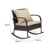 Naturally Provinicial 3 Piece Wyatt Outdoor Rocking Chairs &amp; Coffee Table Set