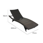Naturally Provinicial Brown Hilda PE Wicker Sun Lounges