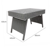Naturally Provinicial Rossi Rattan Foldable Outdoor Side Table