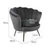 Naturally Provinicial Pelias Velvet Armchair