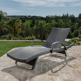 Naturally Provinicial Grey Hilda PE Wicker Sun Lounge