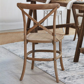 Naturally Provinicial Cross Back Parisian Dining Chairs with Solid Seats