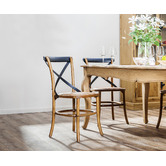 Naturally Provinicial Natural Zola Cross Back Rattan Dining Chairs