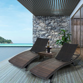 Naturally Provinicial Rossi Rattan Foldable Outdoor Side Table