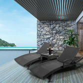 Naturally Provinicial Rossi Rattan Foldable Outdoor Side Table