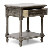 Naturally Provinicial Dewey Oak Wood Bedside Table
