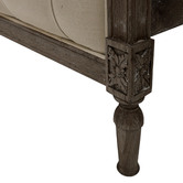 Naturally Provinicial Friedrich Button Tufted Oak Wood Bed Frame