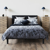 Naturally Provinicial Charcoal Leucippus Upholstered Bed Frame