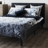 Naturally Provinicial Charcoal Leucippus Upholstered Bed Frame