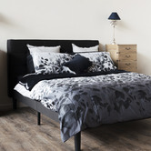 Naturally Provinicial Charcoal Leucippus Upholstered Bed Frame