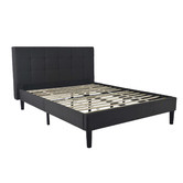 Naturally Provinicial Charcoal Leucippus Upholstered Bed Frame