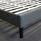 Naturally Provinicial Charcoal Leucippus Upholstered Bed Frame