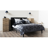 Naturally Provinicial Charcoal Leucippus Upholstered Bed Frame