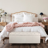 Naturally Provinicial Namu Upholstered Ottoman Bench