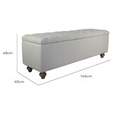 Naturally Provinicial Namu Upholstered Ottoman Bench
